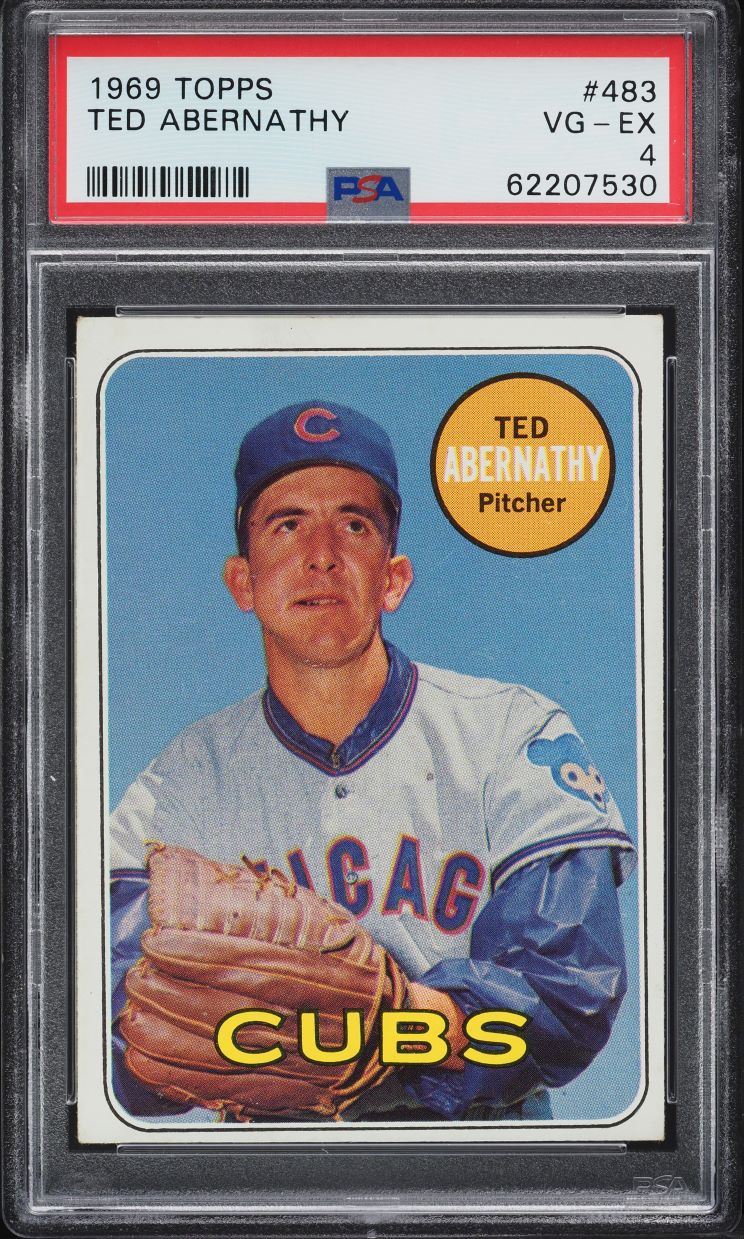 1969 Topps Ted Abernathy #483 PSA 4 VGEX