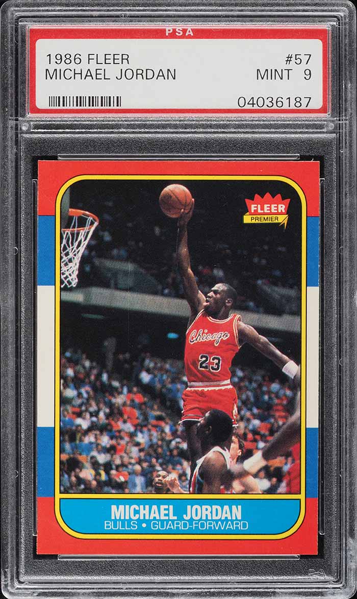 1986 Fleer Basketball Michael Jordan ROOKIE #57 PSA 9 MINT