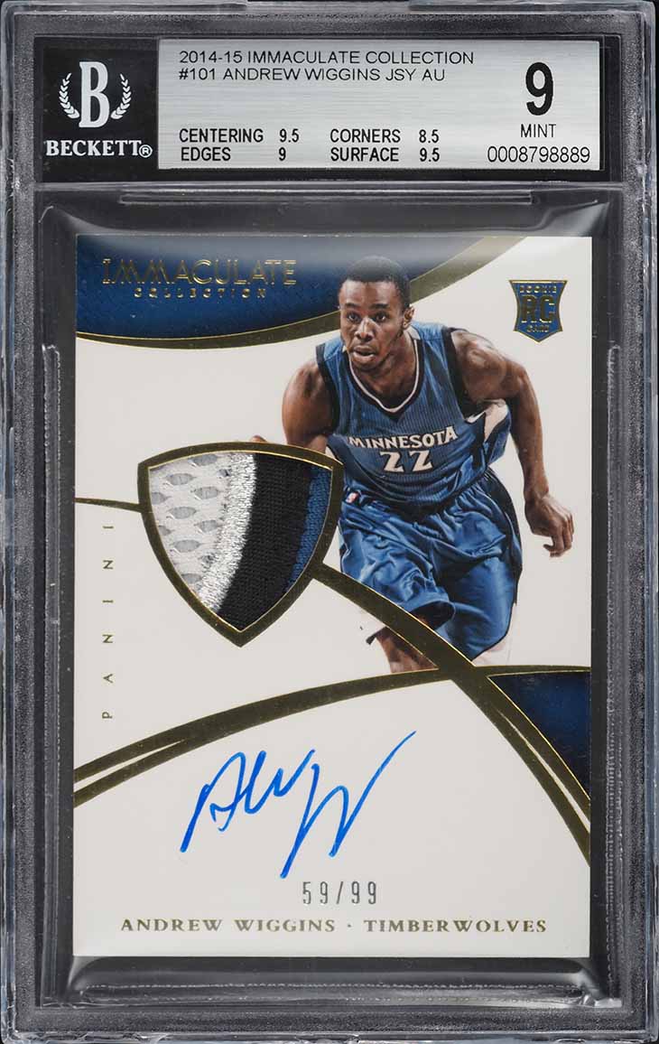 2014 Immaculate Collection Andrew Wiggins ROOKIE PATCH AUTO /99
