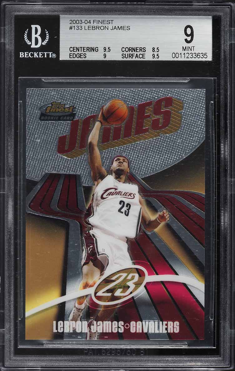 2003 Finest Basketball LeBron James ROOKIE /999 #133 BGS 9 MINT