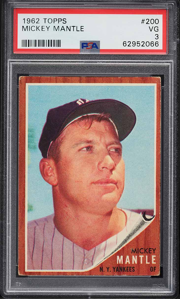 1962 Topps Mickey Mantle #200 PSA 3 VG