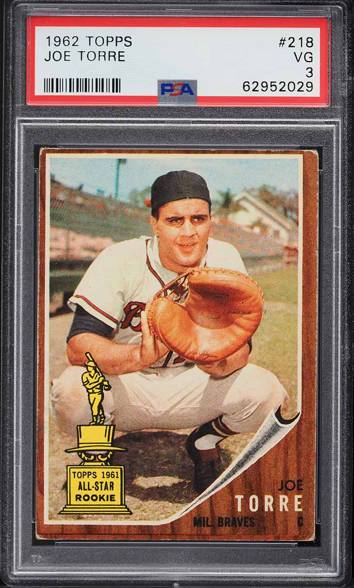 1962 Topps Joe Torre ROOKIE #218 PSA 3 VG