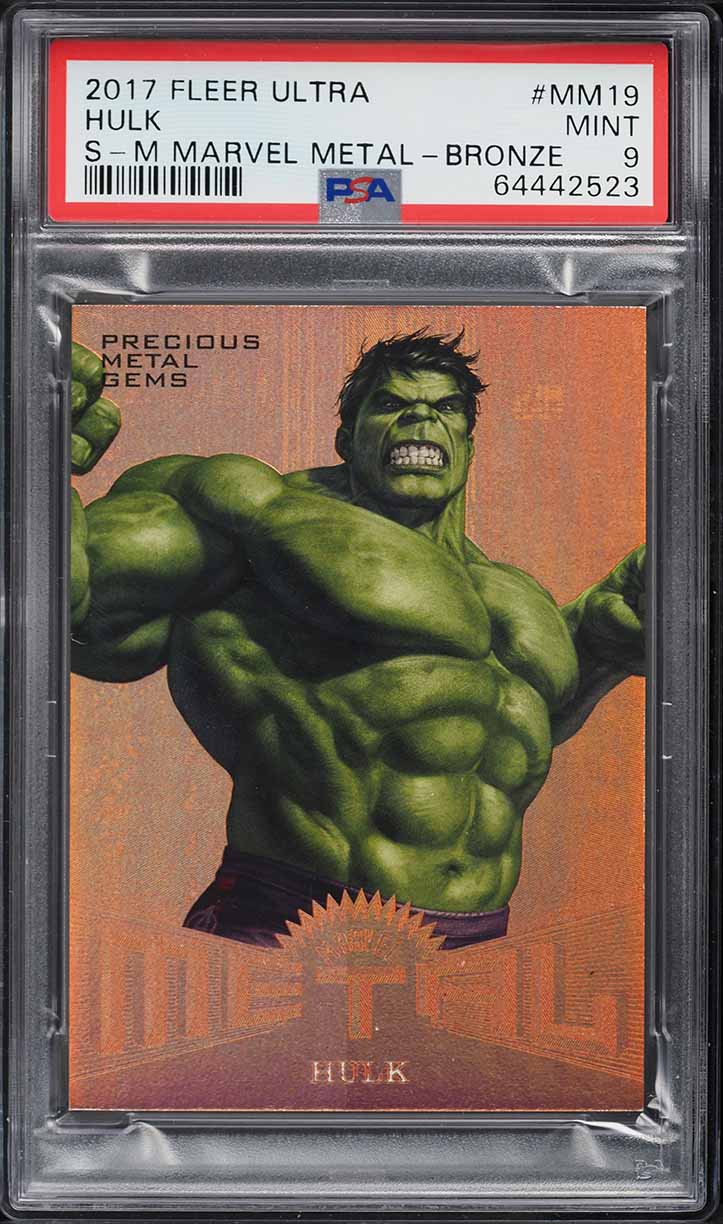 2017 Fleer Ultra Marvel Precious Metal Gems PMG Bronze Hulk /199 #MM19 PSA 9