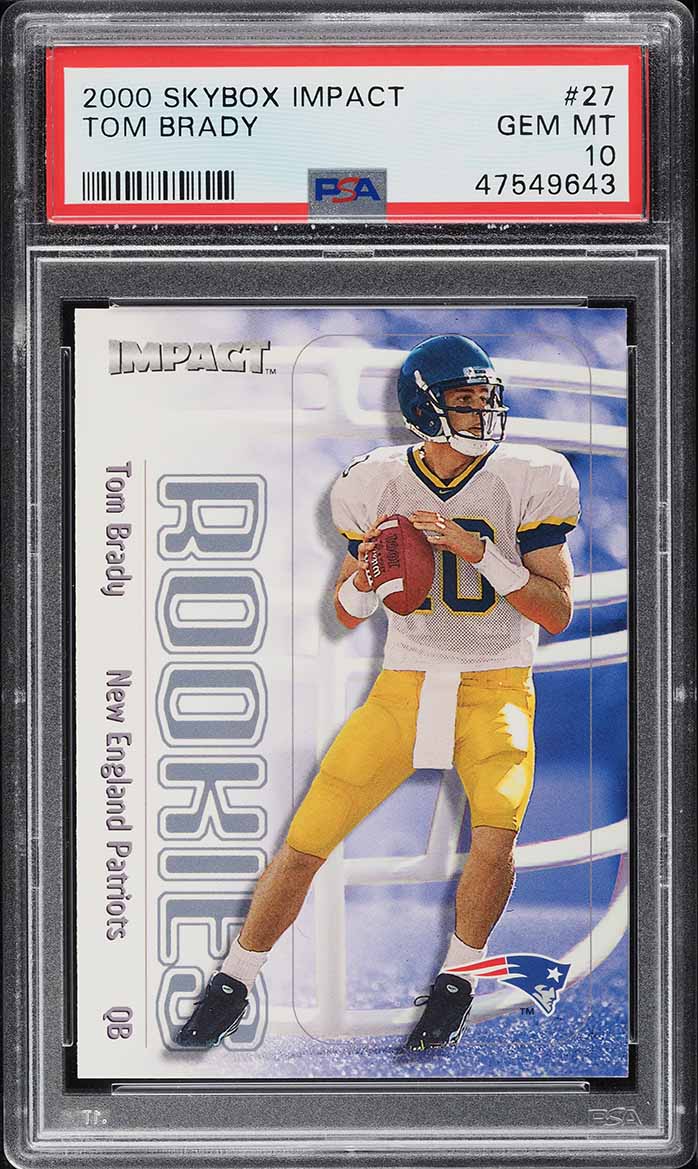 2000 Pacific Paramount Holo Gold Tom Brady ROOKIE /130 #138 PSA 10