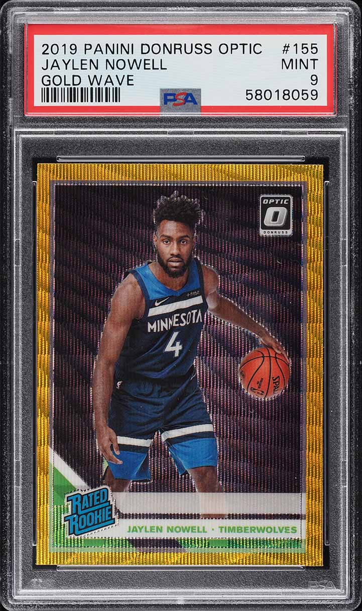 2019 Donruss Optic Gold Wave Jaylen Nowell ROOKIE #155 PSA 9 MINT
