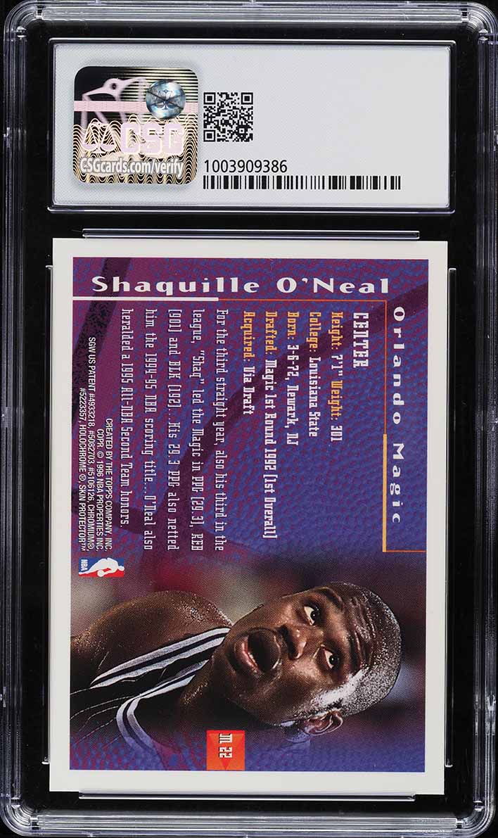 1995 Finest Mystery Shaquille O'Neal #M22 CSG 8.5 NM-MT+