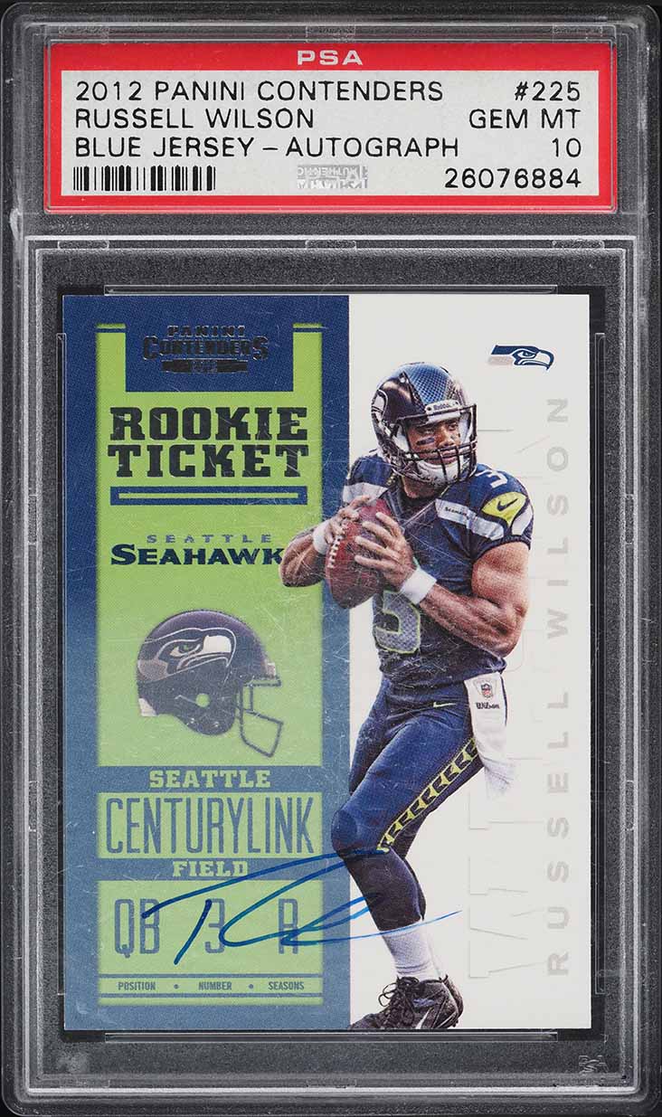 2012 Panini Contenders Russell Wilson ROOKIE AUTO #225 PSA 10 GEM MINT
