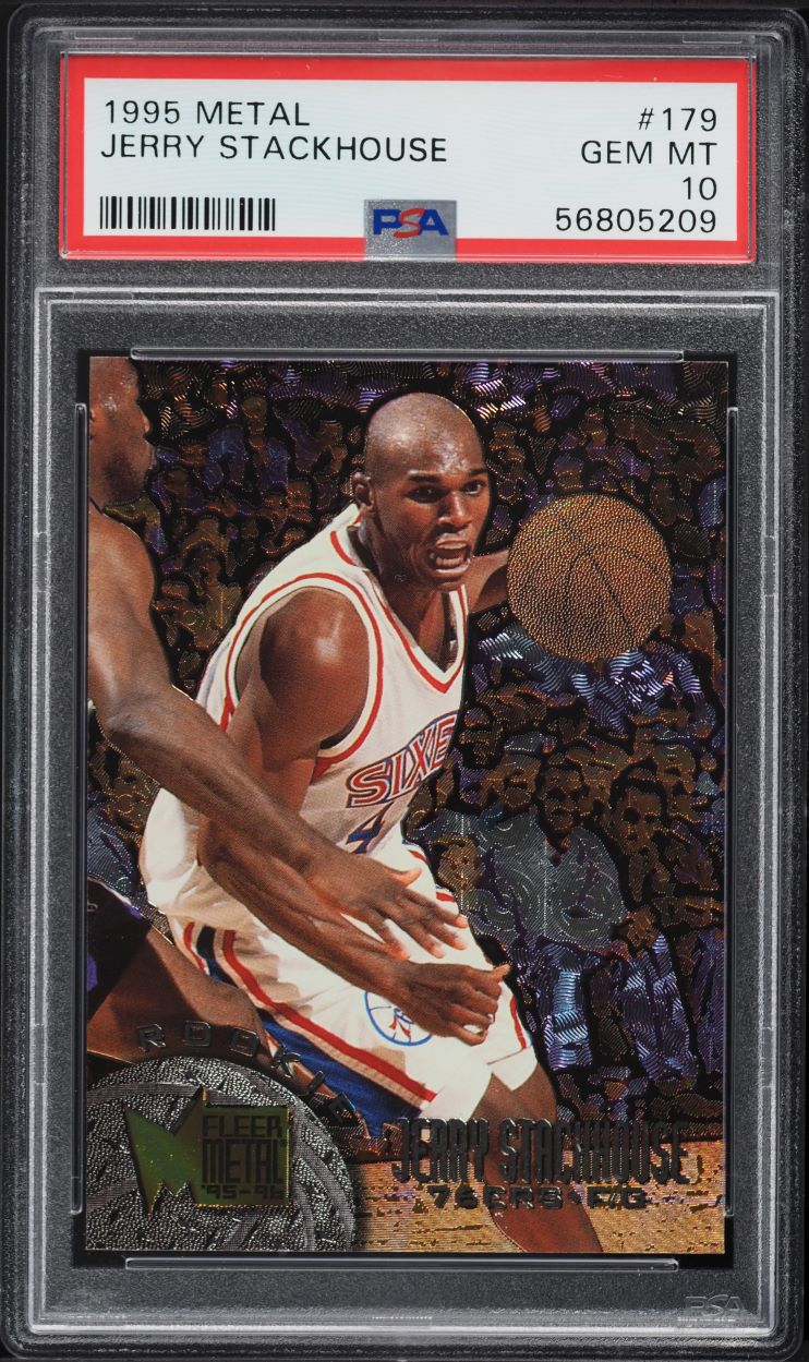 1995 Metal Basketball Jerry Stackhouse ROOKIE #179 PSA 10 GEM MINT
