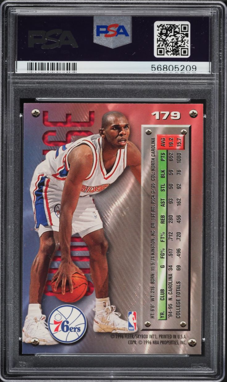 1995 Metal Basketball Jerry Stackhouse ROOKIE #179 PSA 10 GEM MINT
