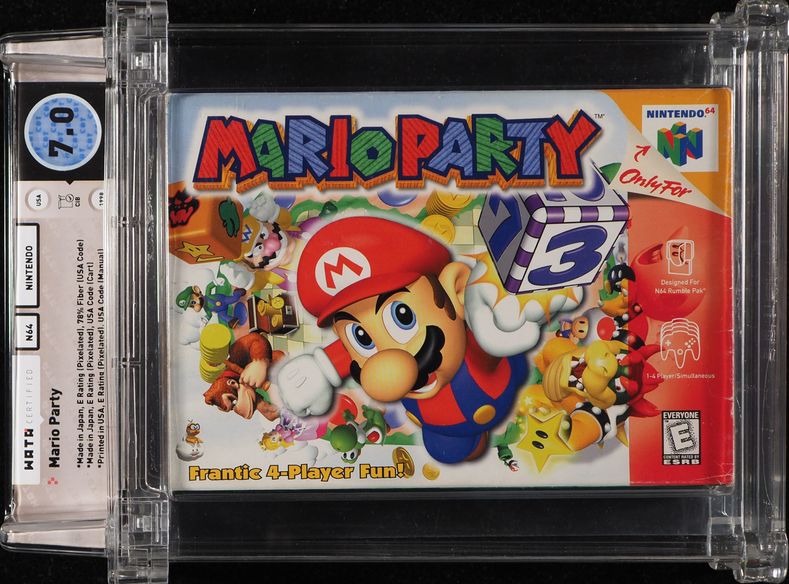 Mario Party (Nintendo 64 N64) WATA 7.0 CIB Complete in Box