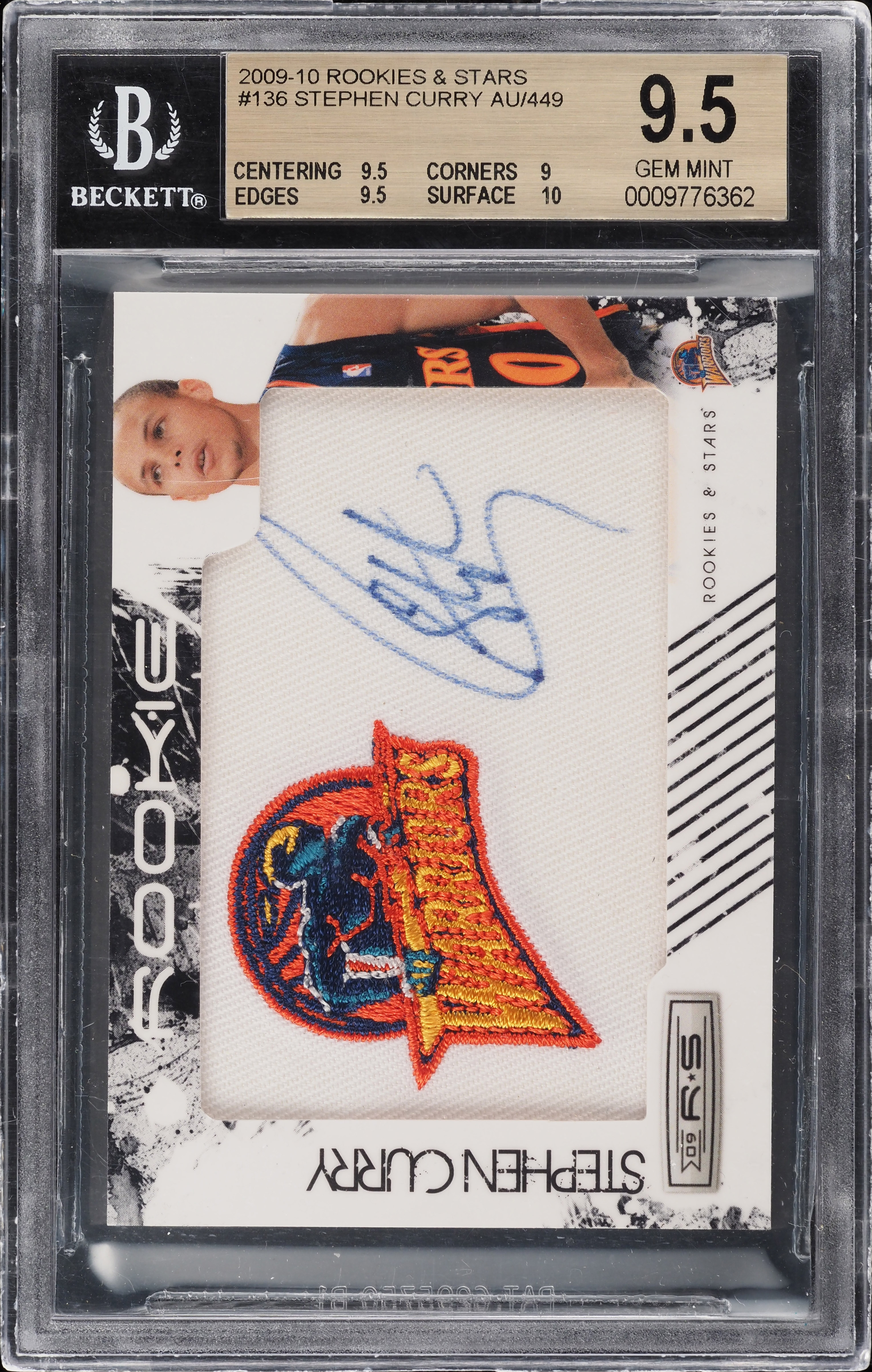 2009 Panini Rookies & Stars Stephen Curry ROOKIE AUTO /449 #136