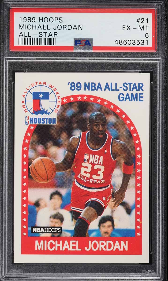 1989 Hoops Michael Jordan ALL-STAR #21 PSA 6 EXMT