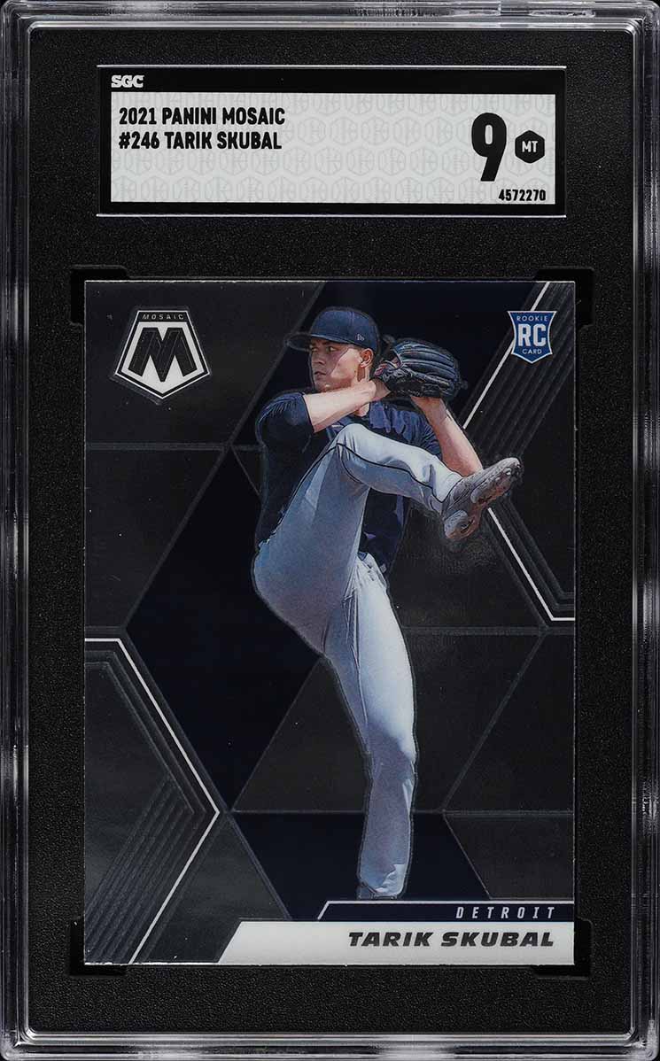 2021 Panini Mosaic Tarik Skubal ROOKIE #246 SGC 9 MINT