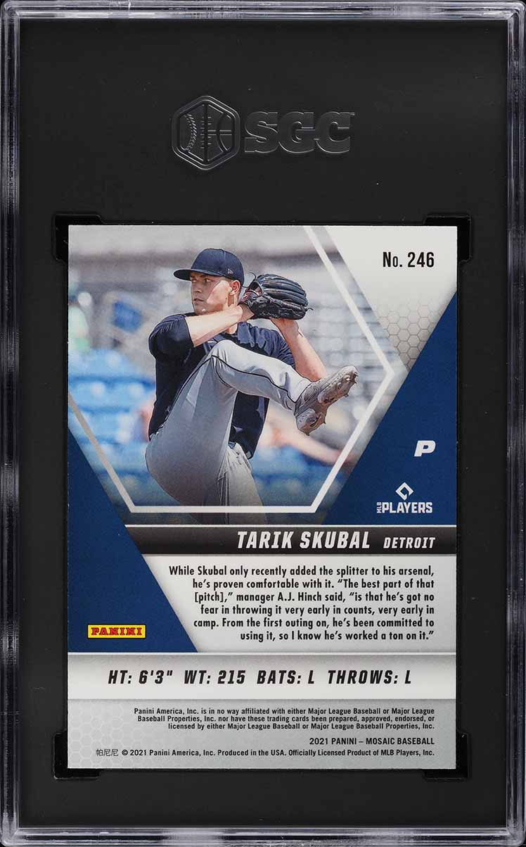 2021 Panini Mosaic Tarik Skubal ROOKIE #246 SGC 9 MINT