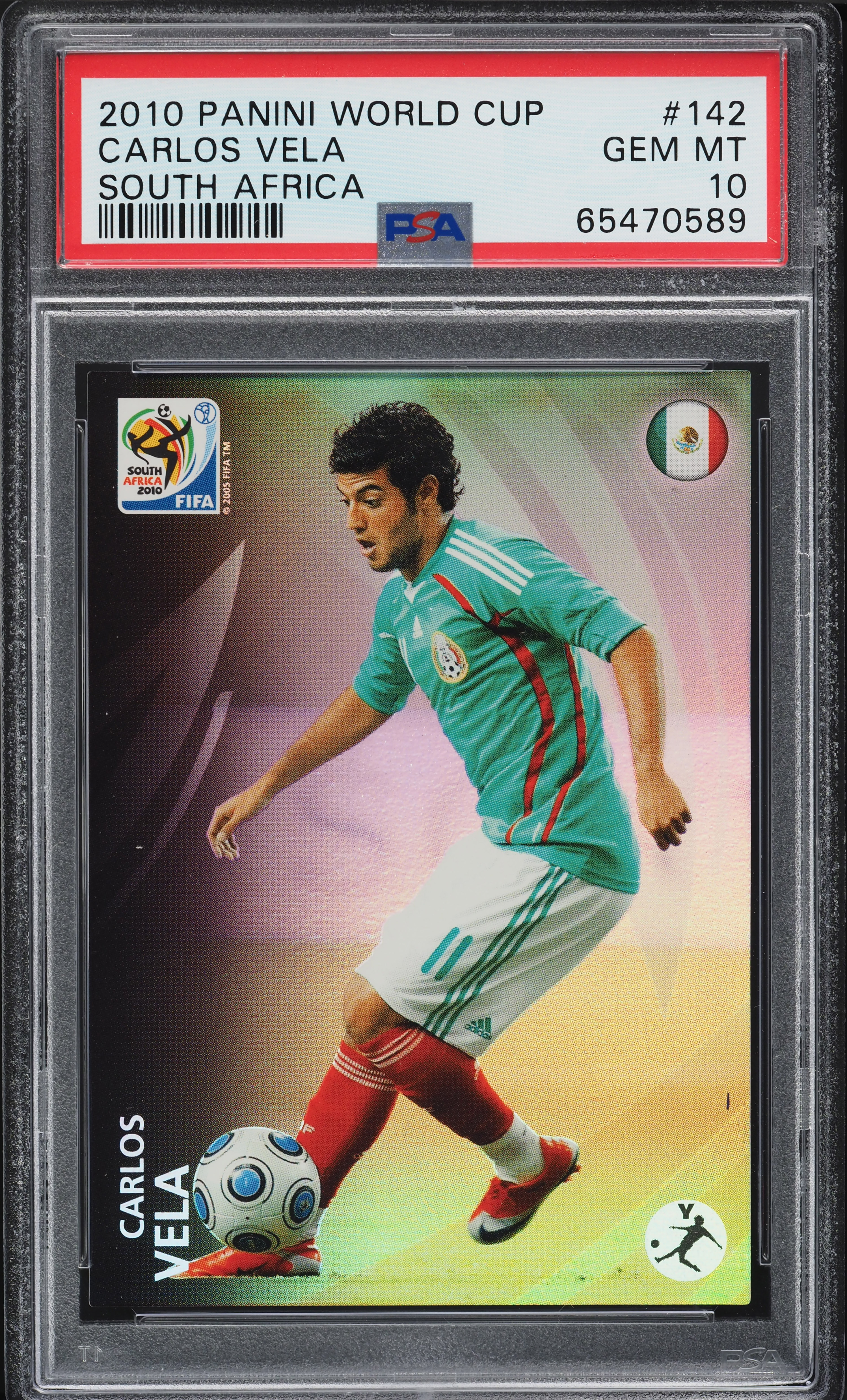 Carte Panini Coupe Du Monde 2010 Carlos Tevez - Notée PSA 10 - Collection