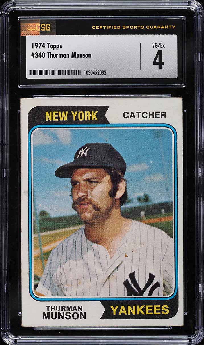 1974 Topps Thurman Munson #340 CSG 4 VGEX