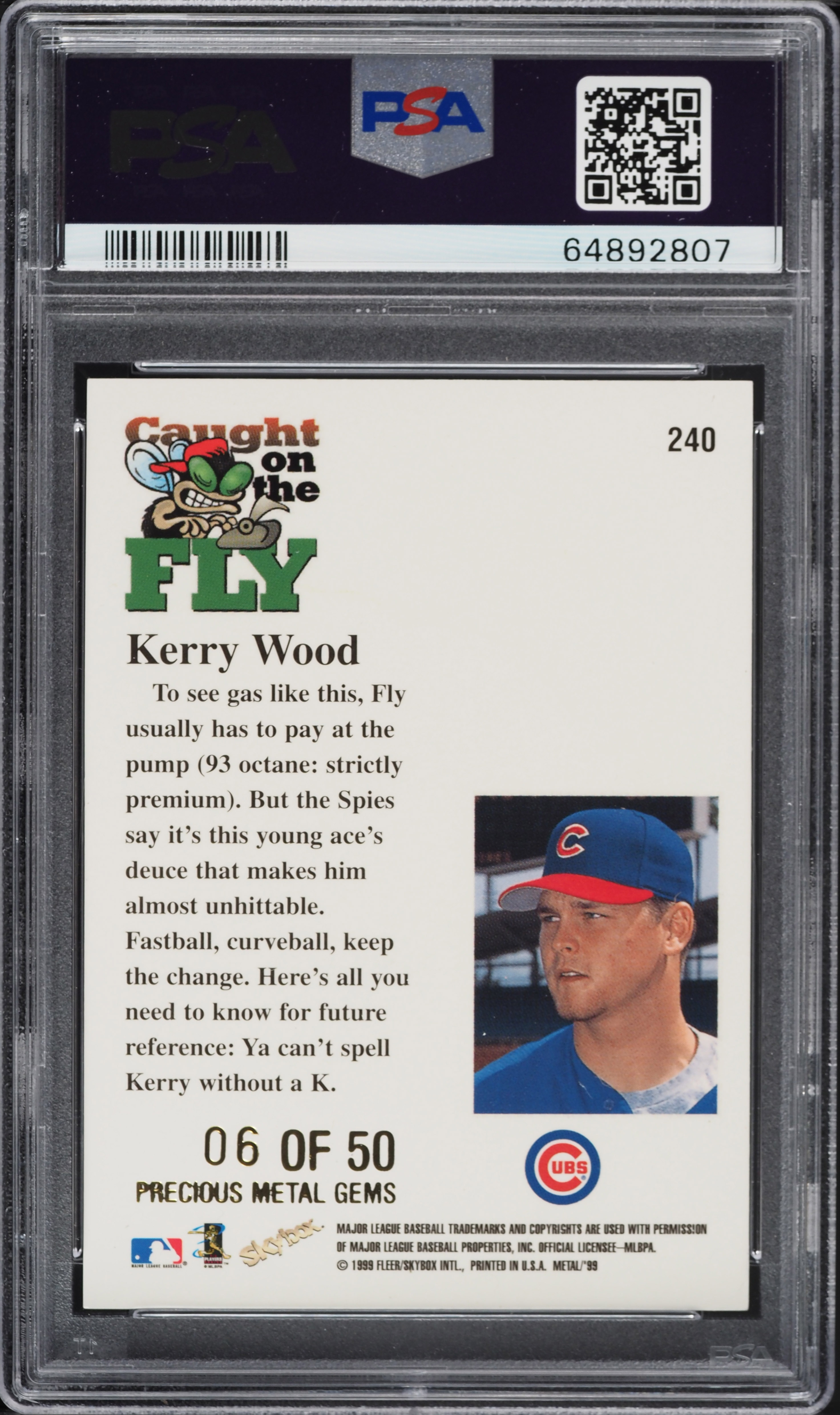 Kerry.G PSA9 63枚 1999 Metal Universe Precious Metal Gems PMG Kerry Wood /50 #240