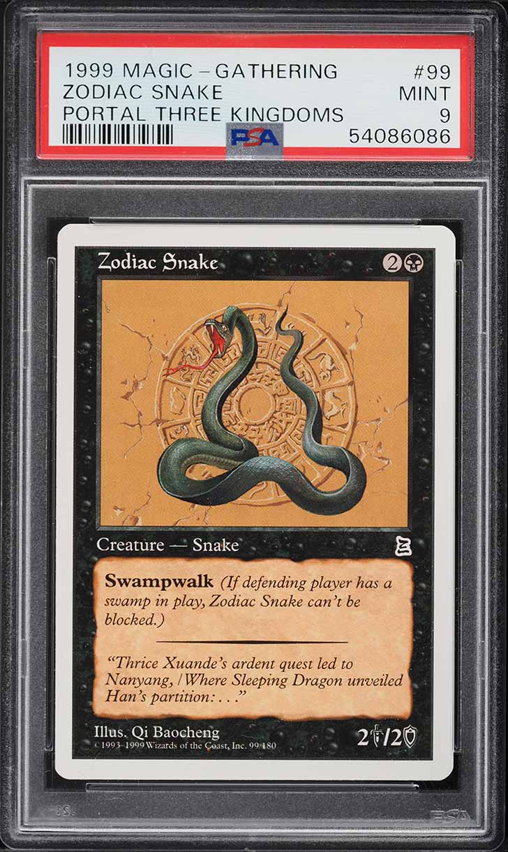 1999 Magic The Gathering MTG Portal Three Kingdoms Zodiac Snake #99 CGC 8.5  on Fanatics Collect