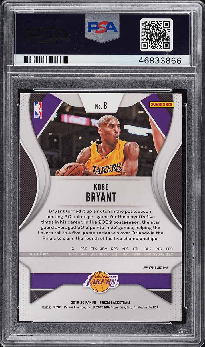2019 Panini Prizm Red Ice Kobe Bryant #8 PSA 10 GEM MINT