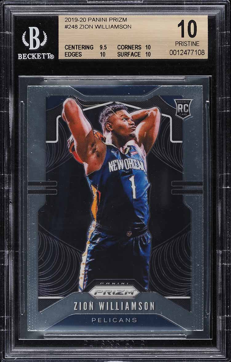 2019 Panini Prizm Zion Williamson ROOKIE #248 BGS 10 PRISTINE