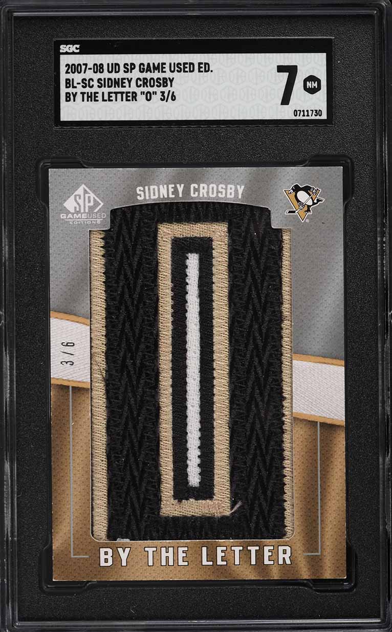 2007 SP Game Used Edition By The Letter Sidney Crosby PATCH /6 #BL-SC SGC 7