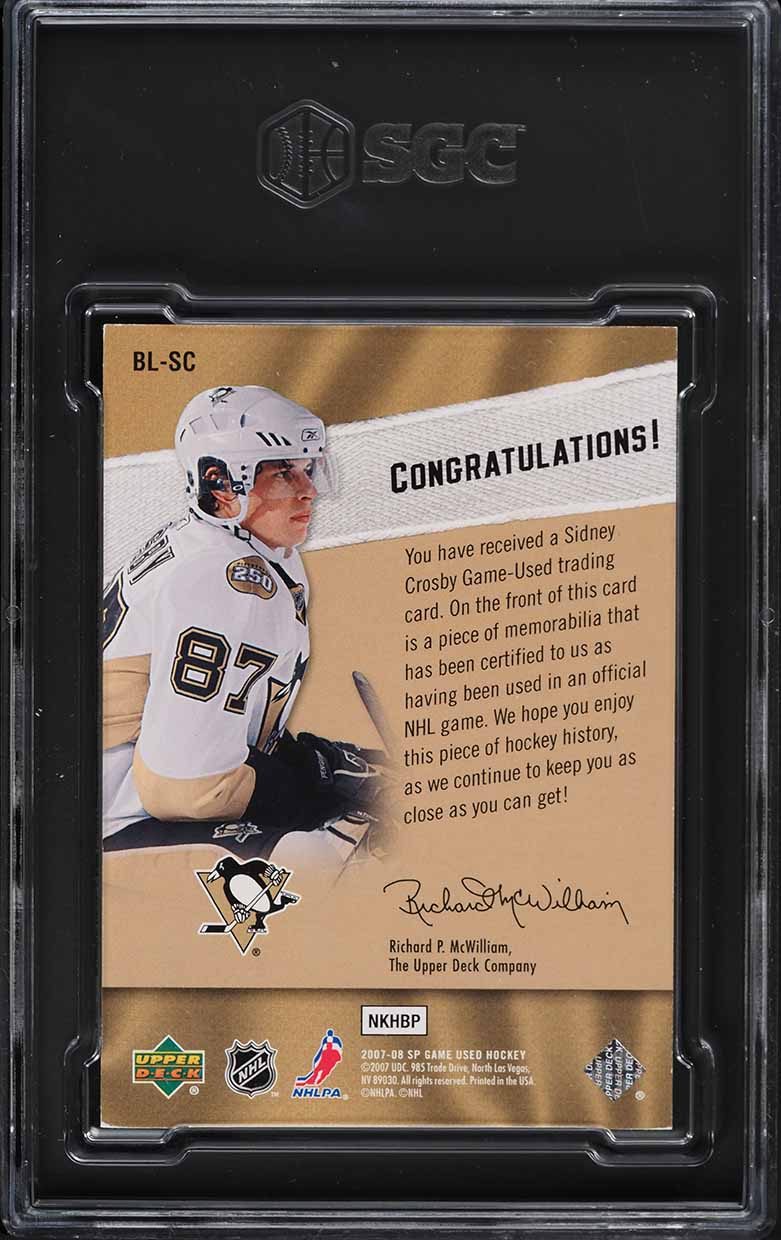 2007 SP Game Used Edition By The Letter Sidney Crosby PATCH /6 #BL-SC SGC 7