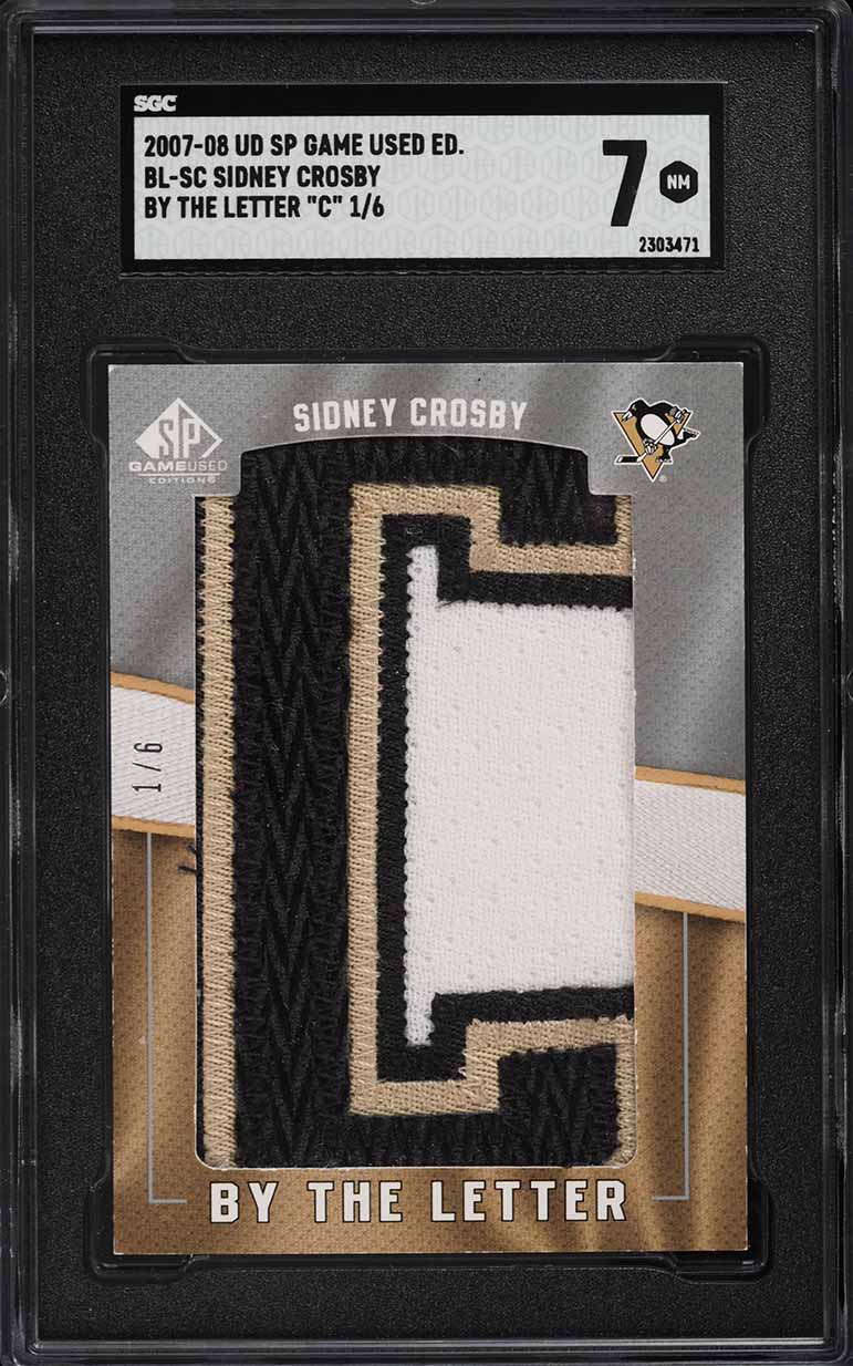 2007 SP Game Used Edition By The Letter Sidney Crosby PATCH 1/6 #BL-SC SGC 7