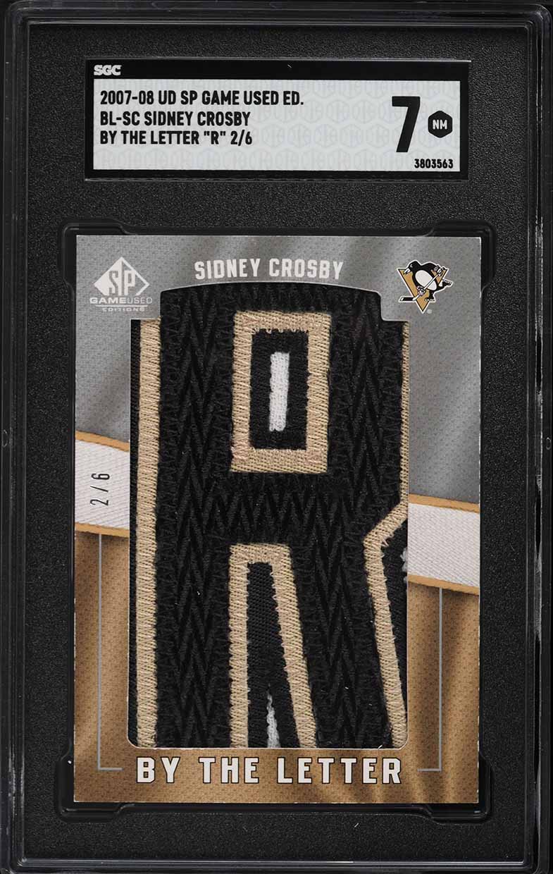 2007 SP Game Used Edition By The Letter Sidney Crosby PATCH /6 #BL-SC SGC 7