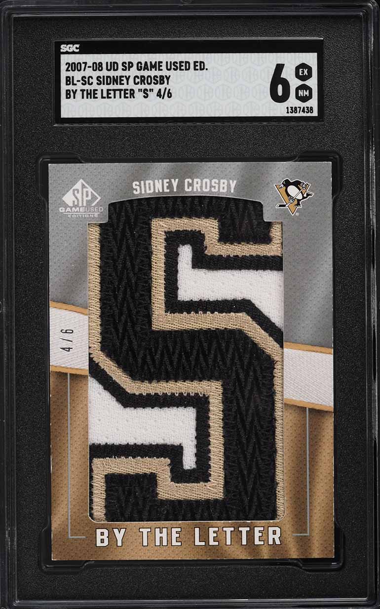 2007 SP Game Used Edition By The Letter Sidney Crosby PATCH /6 #BL-SC SGC 6