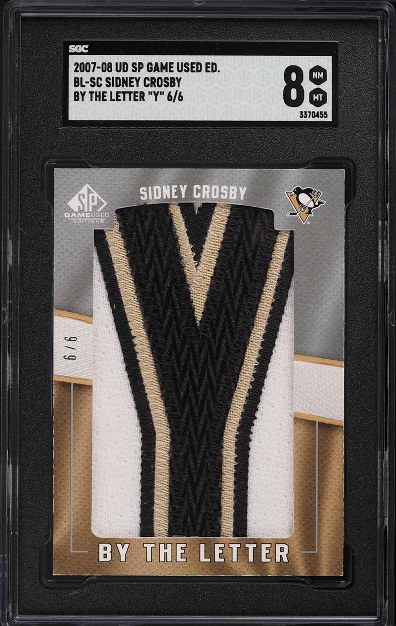 2007 SP Game Used Edition By The Letter Sidney Crosby PATCH 6/6 #BL-SC SGC 8