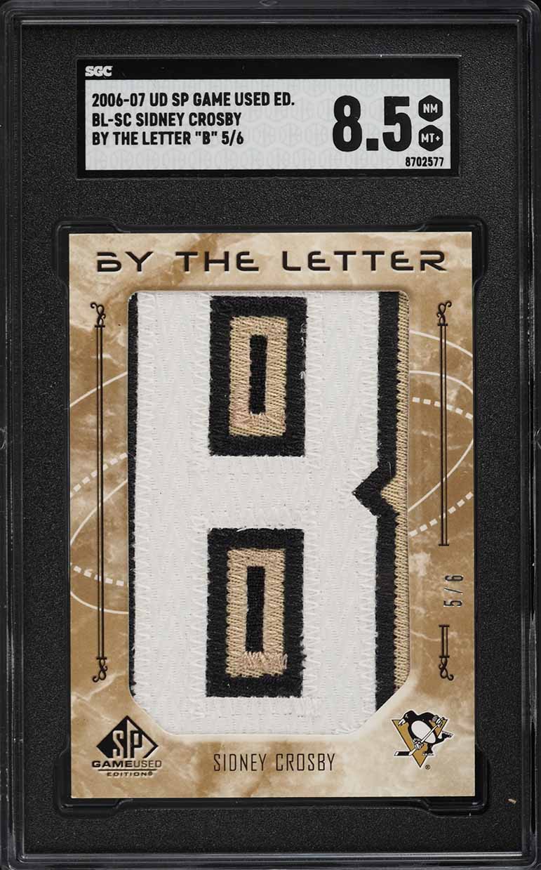 2006 SP Game Used Edition By The Letter Sidney Crosby PATCH 5/6 #BL-SC SGC 8.5