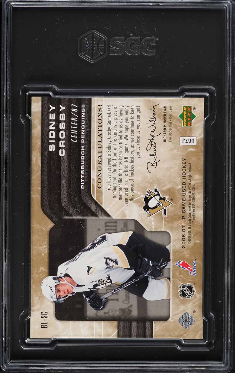 2006 SP Game Used Edition By The Letter Sidney Crosby PATCH 5/6 #BL-SC SGC 8.5