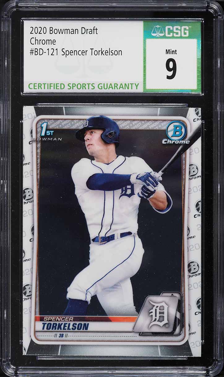 2020 Bowman Chrome Draft Spencer Torkelson ROOKIE #BD-121 CSG 9 MINT