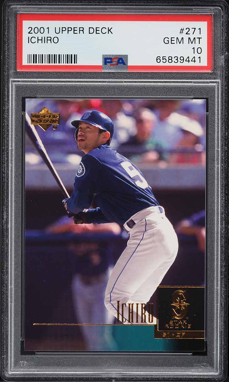 2001 Upper Deck Ichiro Suzuki ROOKIE #271 PSA 10 GEM MINT on