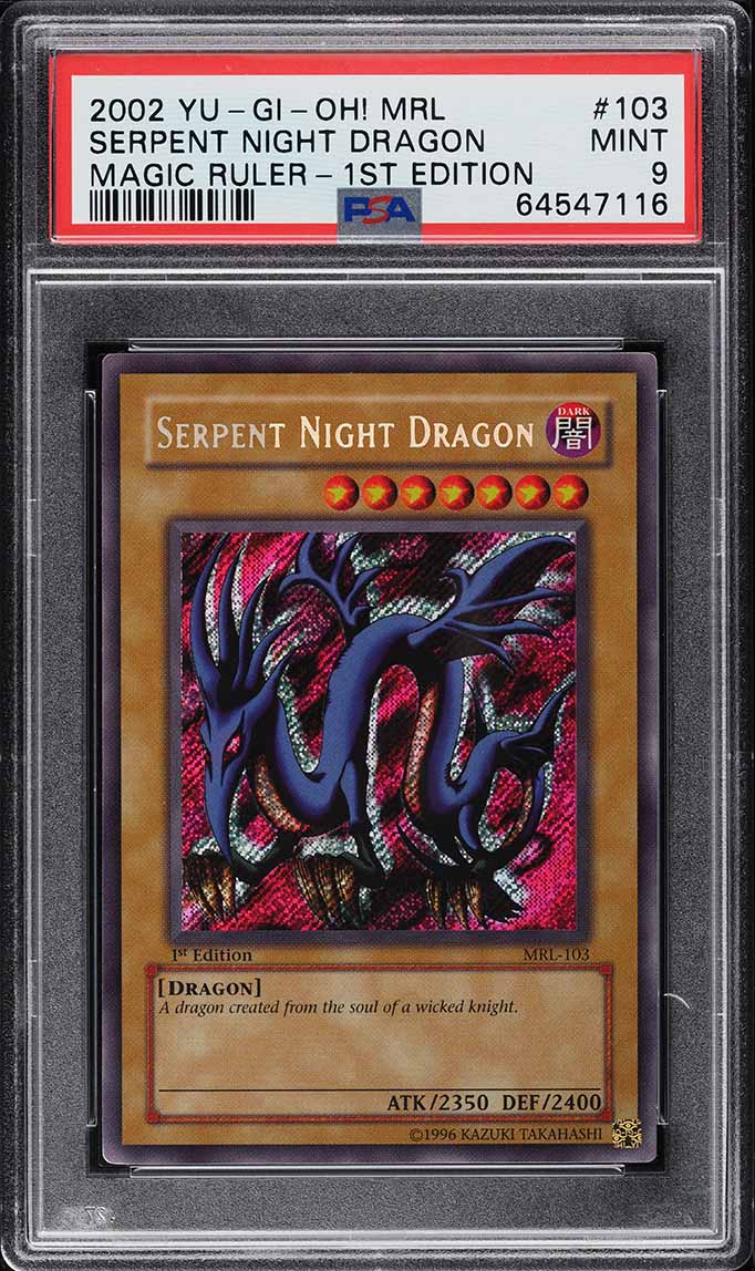 2002 Yu-Gi-Oh! Magic Ruler 1st Edition Serpent Night Dragon #MRL