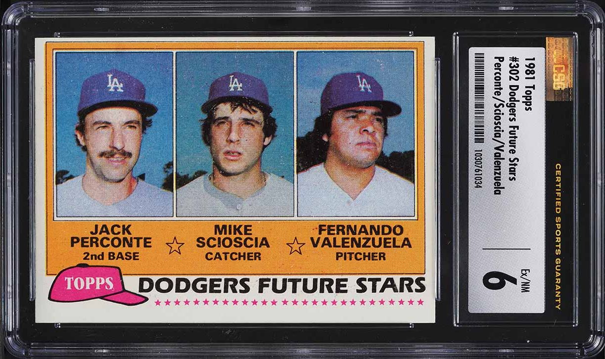 1981 Topps Fernando Valenzuela ROOKIE #302 CSG 6 EXMT