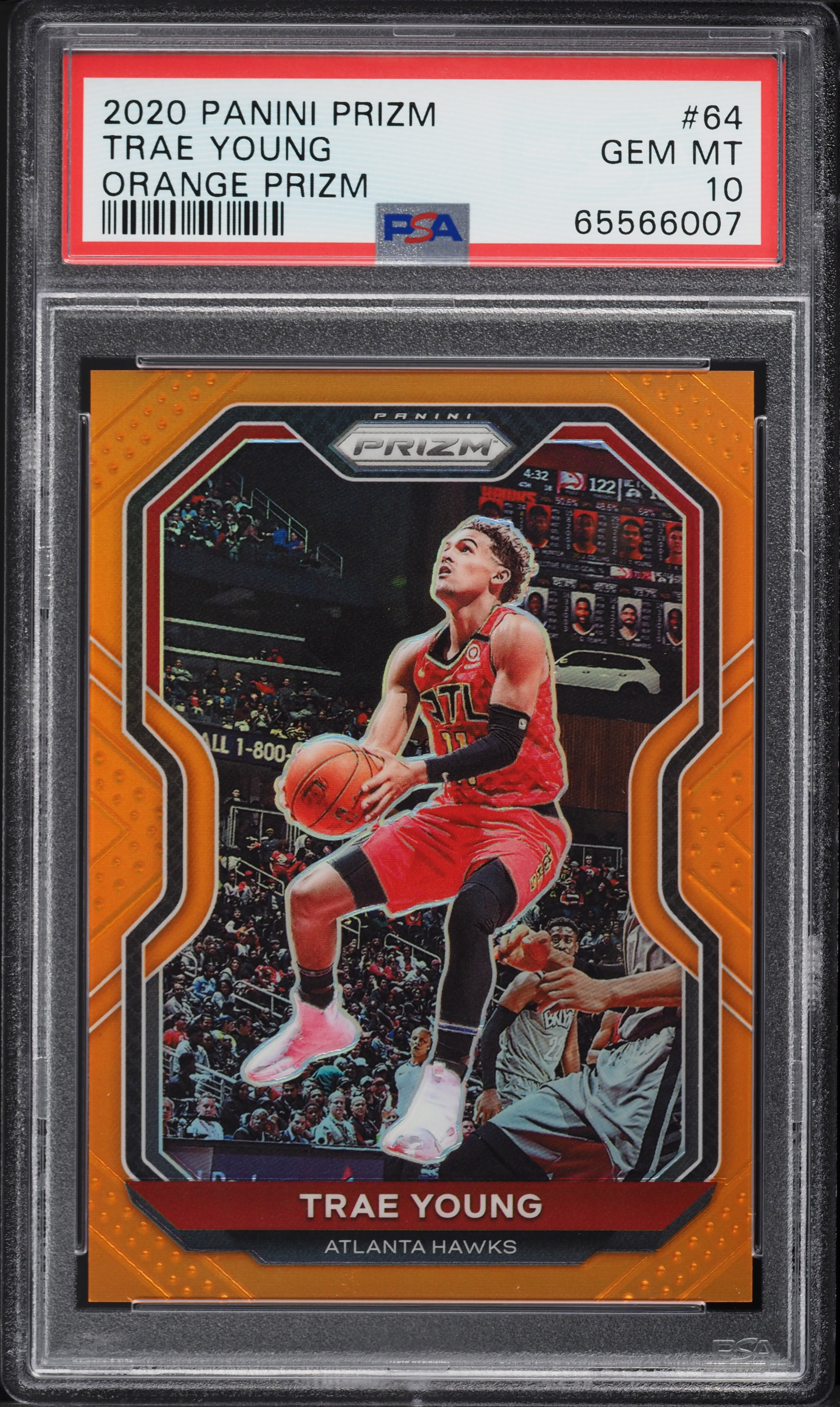 2020 Panini Prizm Orange Trae Young /49 #64 PSA 10 GEM MINT on