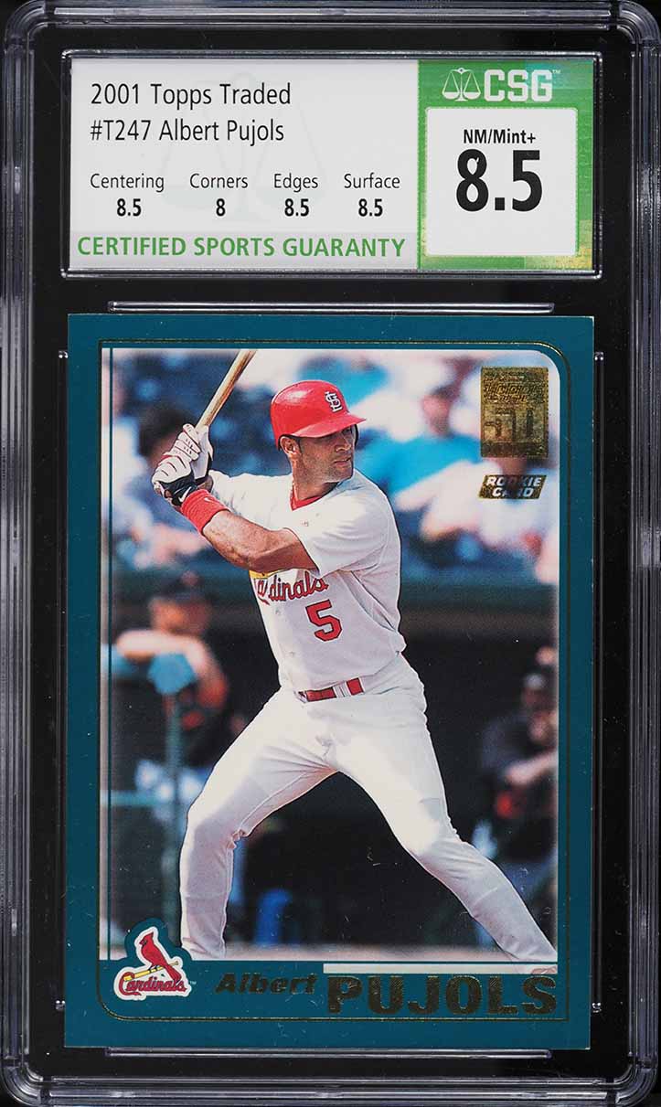 2001 Topps Traded Albert Pujols ROOKIE #T247 CSG 8.5 NM-MT+