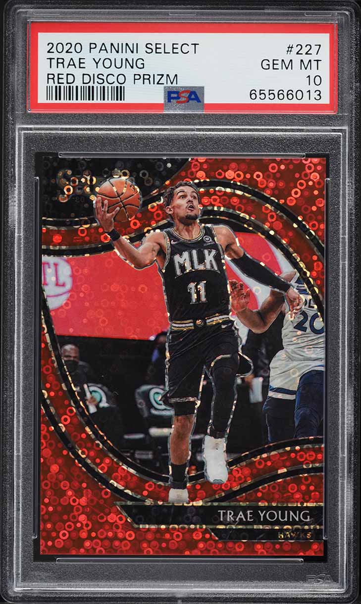 2020 Select Courtside Red Disco Prizm Trae Young /49 #227 PSA 10 GEM MINT