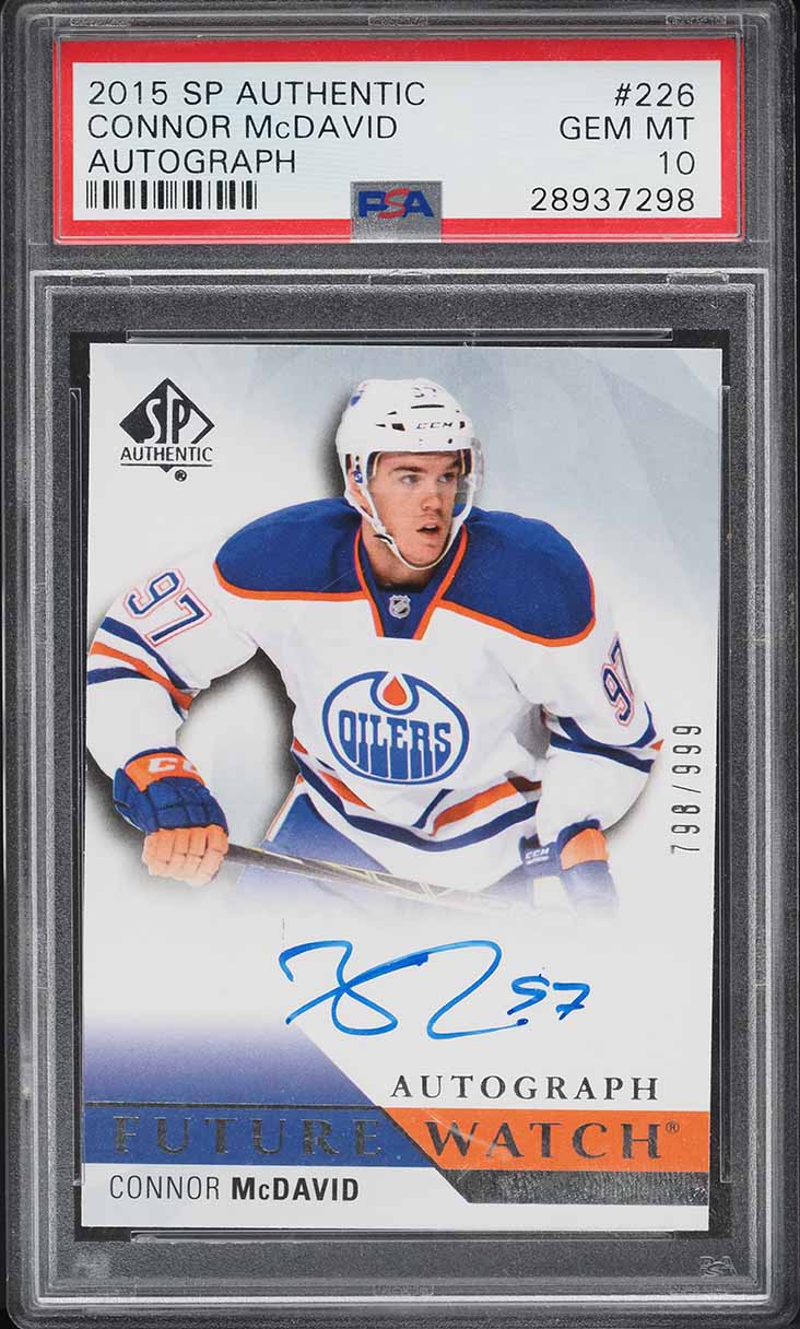2015 SP Authentic Connor McDavid ROOKIE AUTO /999 #226 PSA 10 GEM MINT