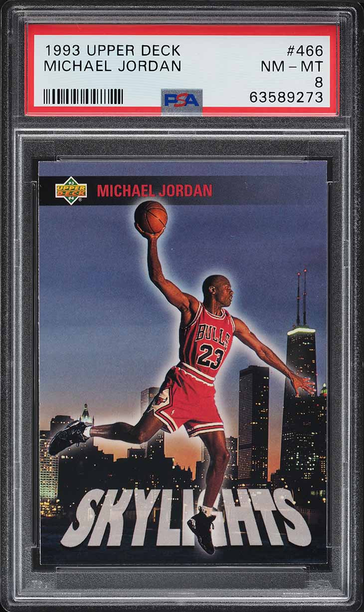 1993 Upper Deck Skylights Michael Jordan #466 PSA 8 NM-MT on