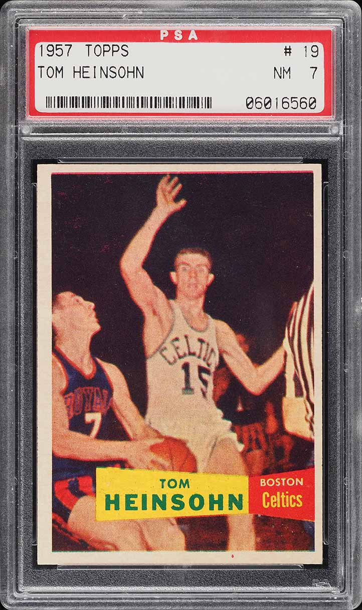 1957 Topps Basketball Tom Heinsohn SP ROOKIE #19 PSA 7 NRMT