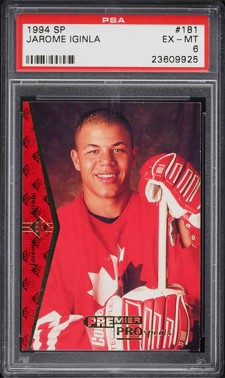 1994 SP Premier Prospects Hockey Jarome Iginla ROOKIE #181 PSA 6 EXMT