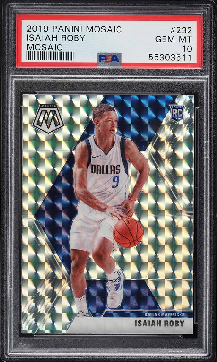 2019 Panini Mosaic Prizm Isaiah Roby ROOKIE #232 PSA 10 GEM MINT