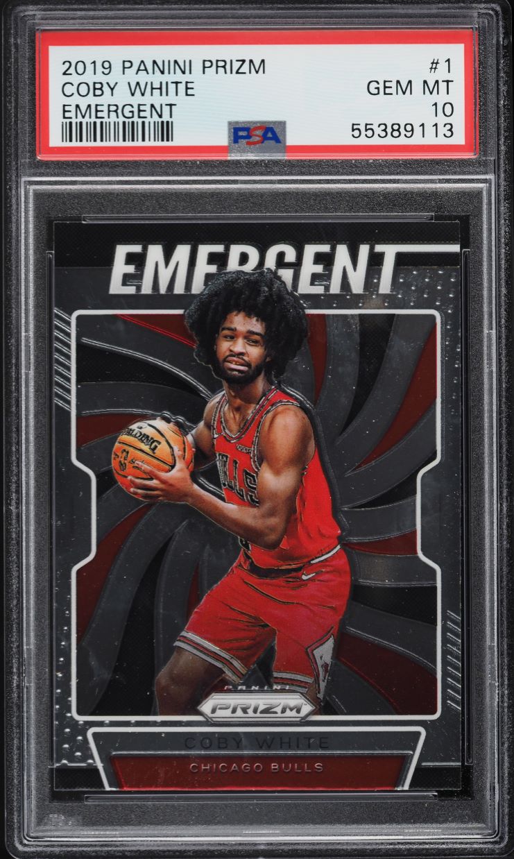 2019 Panini Prizm Emergent Coby White ROOKIE #1 PSA 10 GEM MINT