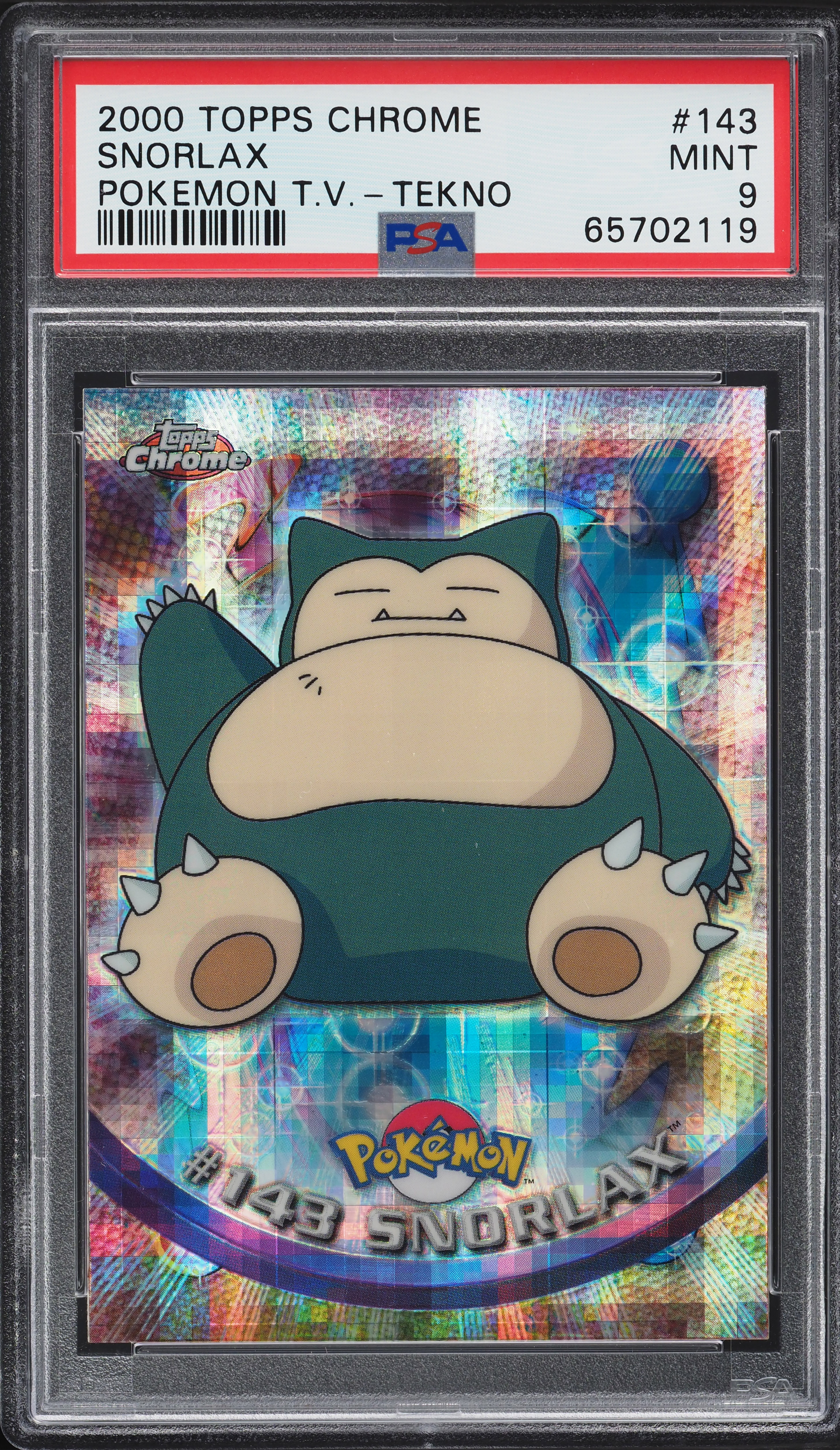 2000 Topps Pokemon Chrome Series 2 Tekno Snorlax #143 PSA 9 MINT