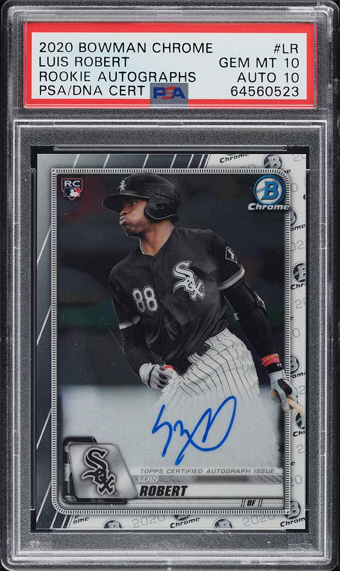 2020 Topps Chrome Luis Robert ROOKIE #60 PSA 10 GEM MINT on