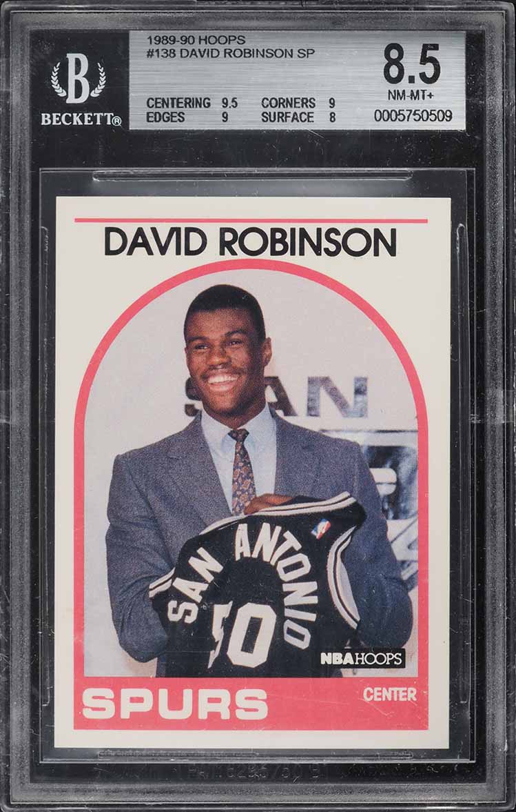 1989 Hoops David Robinson ROOKIE #138 BGS 8.5 NM-MT+