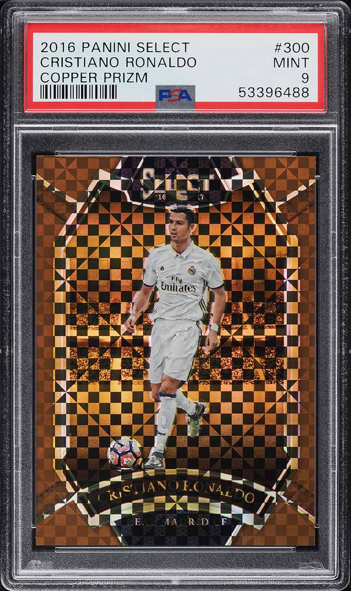 2016 Select Field Level Copper Prizm Cristiano Ronaldo /49 #300 PSA 9 MINT