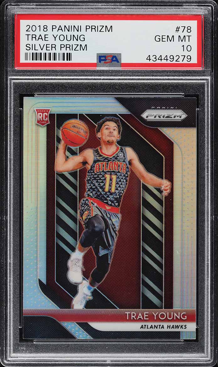 2018 Panini Prizm Silver Prizms Trae Young ROOKIE #78 PSA 10 GEM MINT
